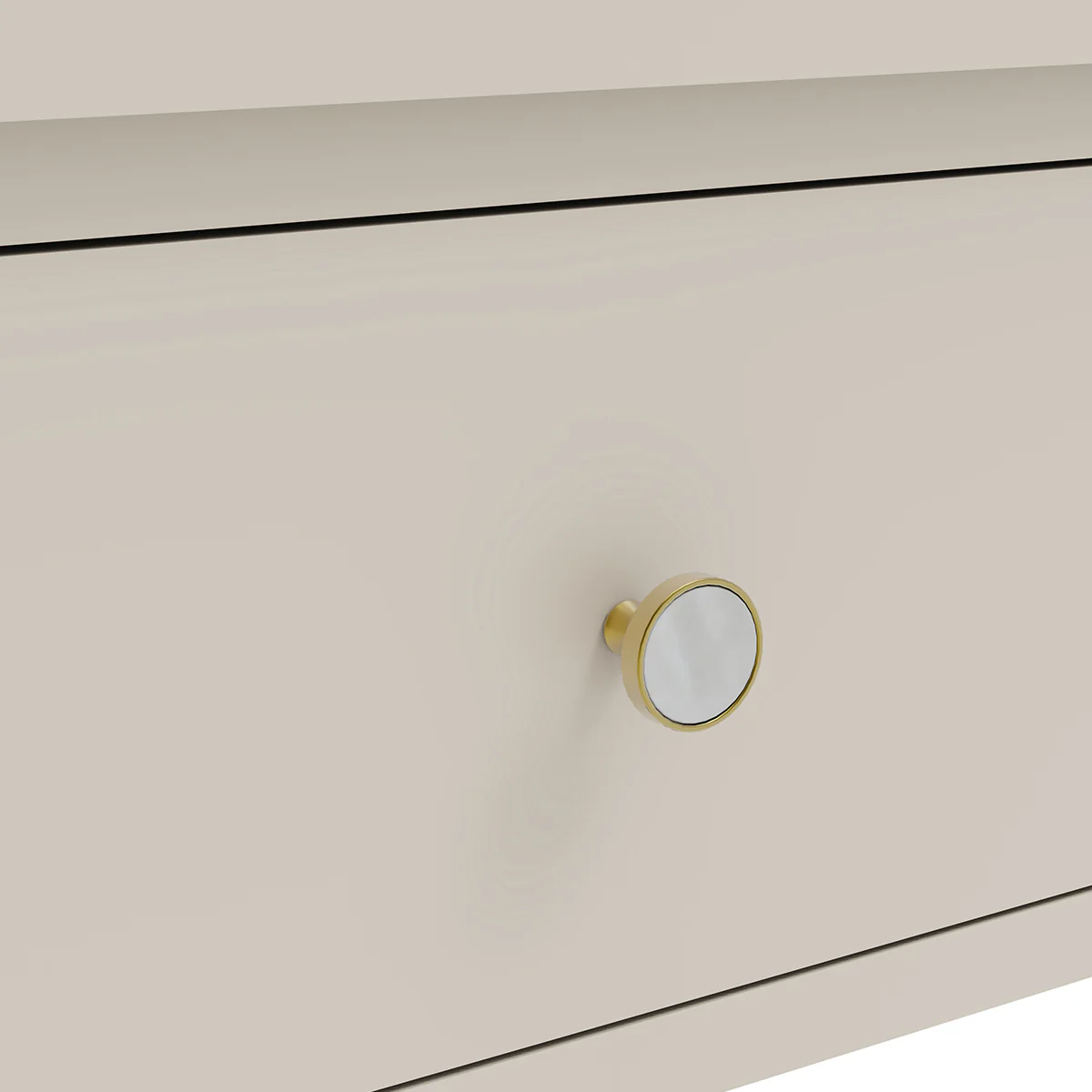 Pair of One Drawer Bedside Table - Abbey Pale Ivory Range - Image 3