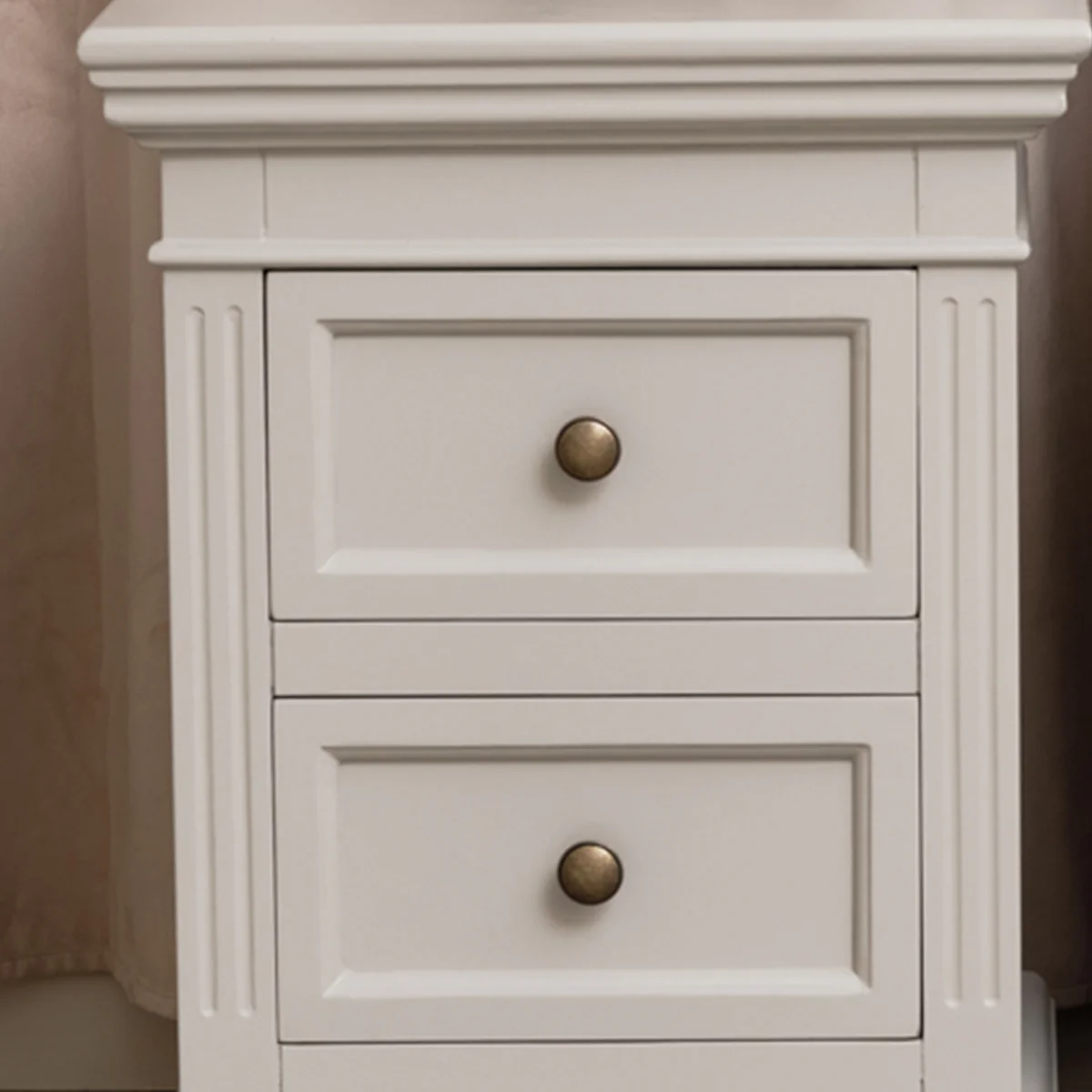 Pair of Taupe-Grey Two Drawer Bedside Tables - Daventry Taupe-Grey Range - Image 4