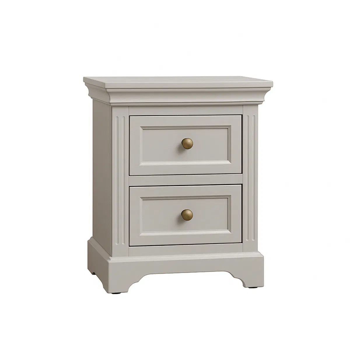 Pair of Taupe-Grey Two Drawer Bedside Tables - Daventry Taupe-Grey Range - Image 6