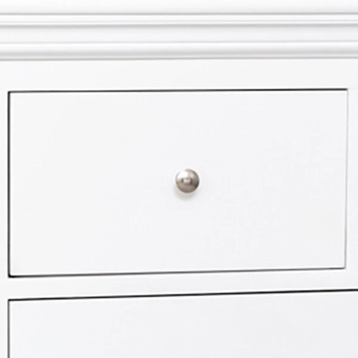 Pair of White 2 Drawer Bedside Tables - Slimline Haxey White Range - Image 4