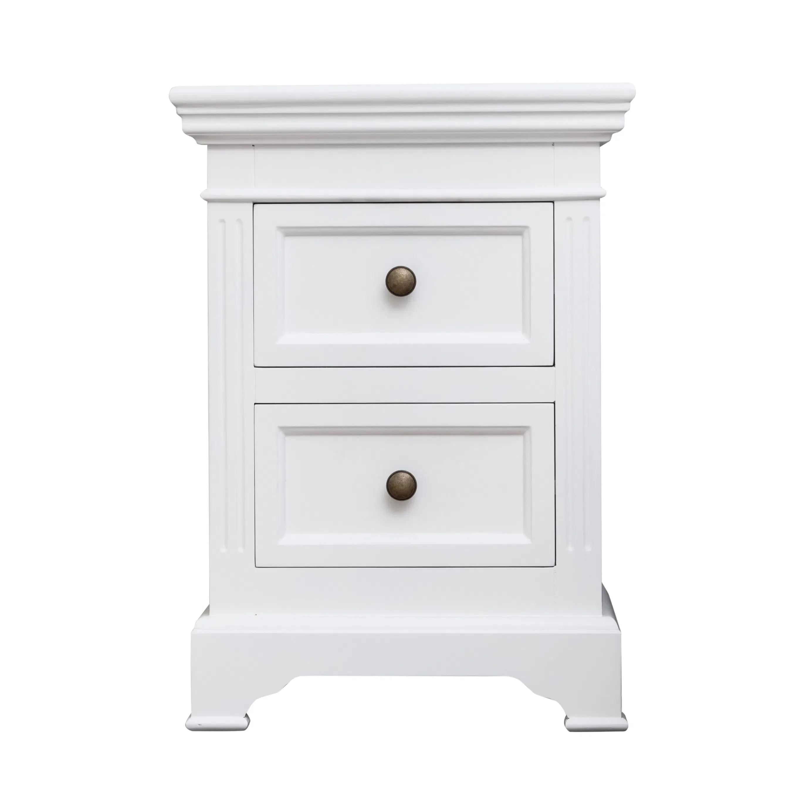 Pair of White Two Drawer Bedside Tables - Daventry White Range - Image 6