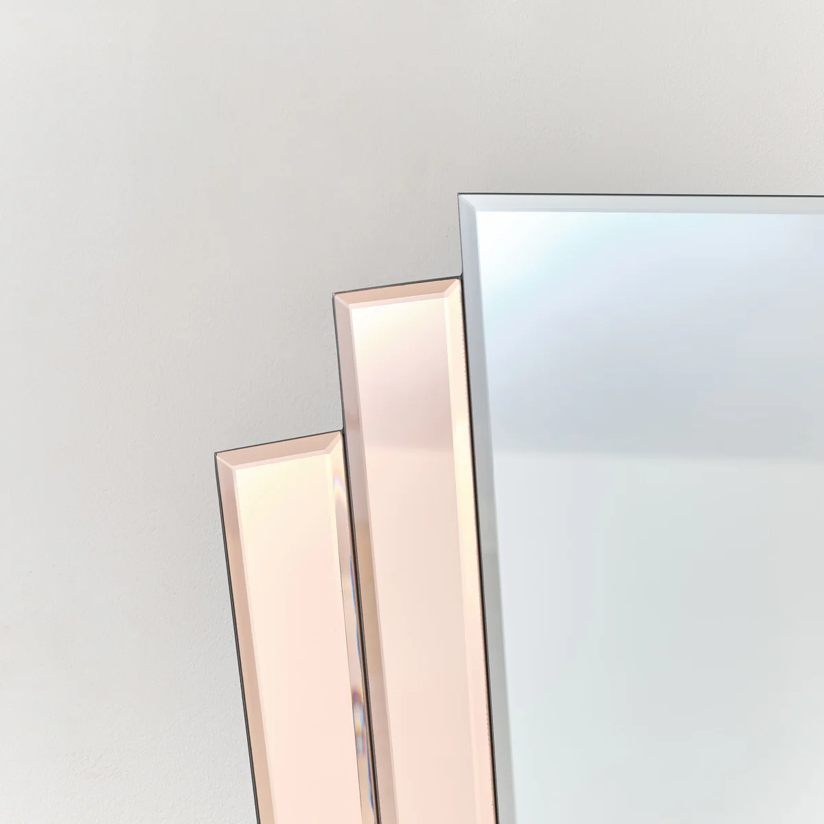 Pink Art Deco Fan Wall Mirror - 60cm x 48cm - Image 4