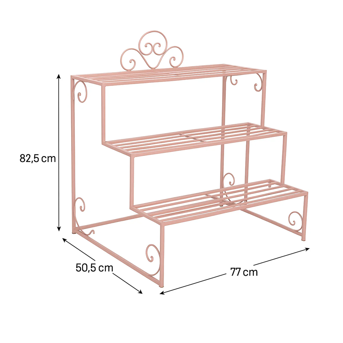 Pink Metal Three Tier Plant Theatre Stand - Image 5