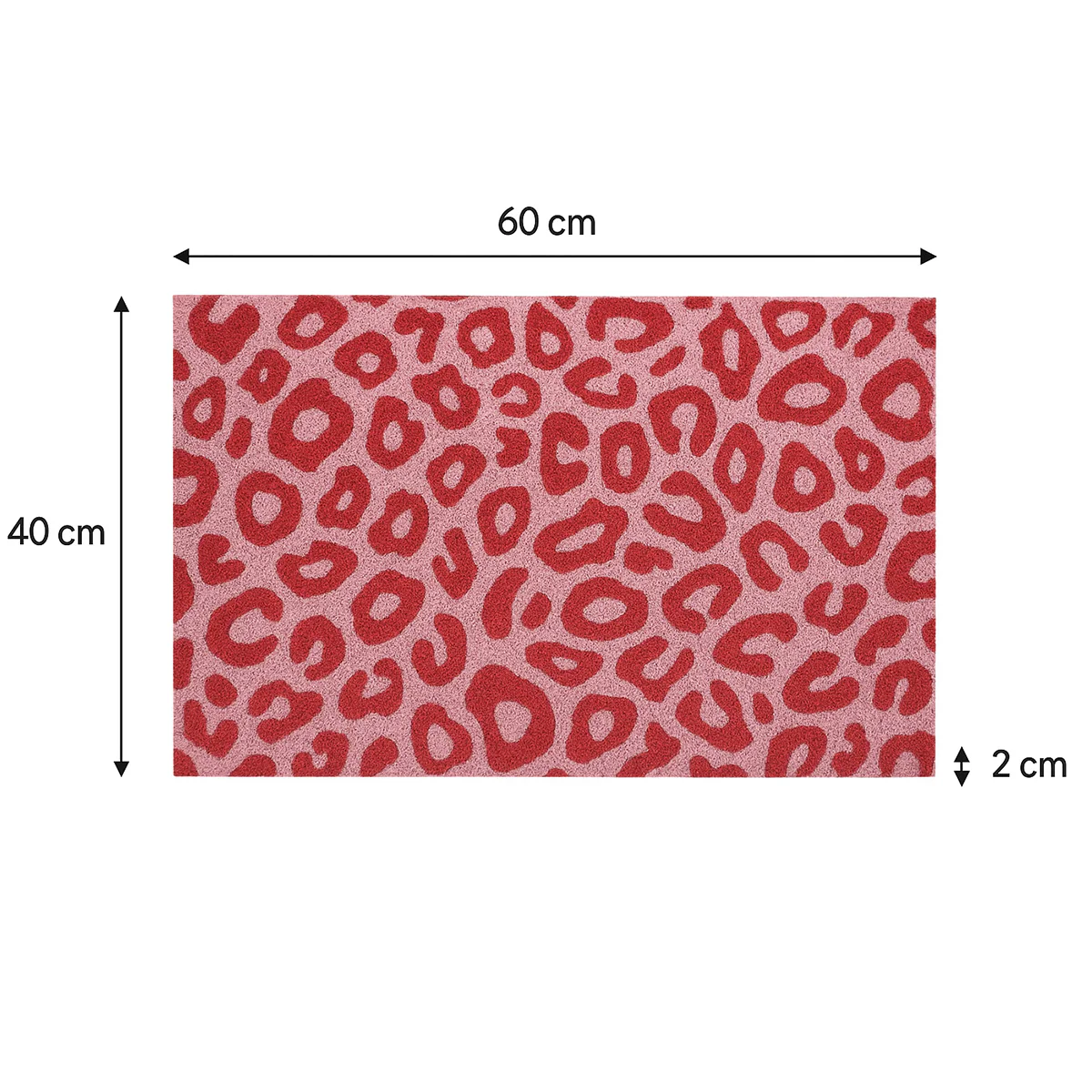 Pink Leopard Print Coir Door Mat - Image 3