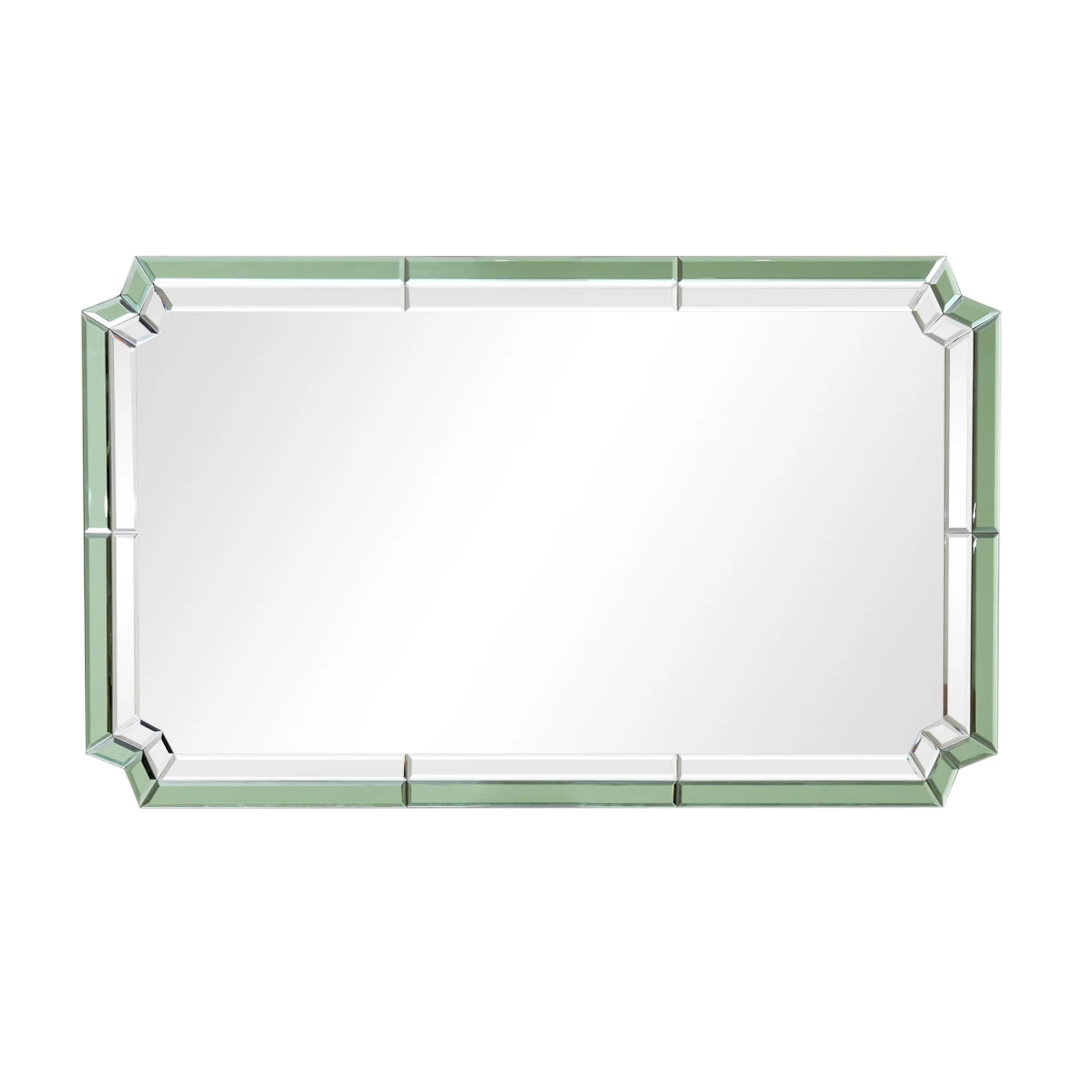 Rectangle Green Glass Art Deco Wall Mirror 60cm x 100cm - Image 10