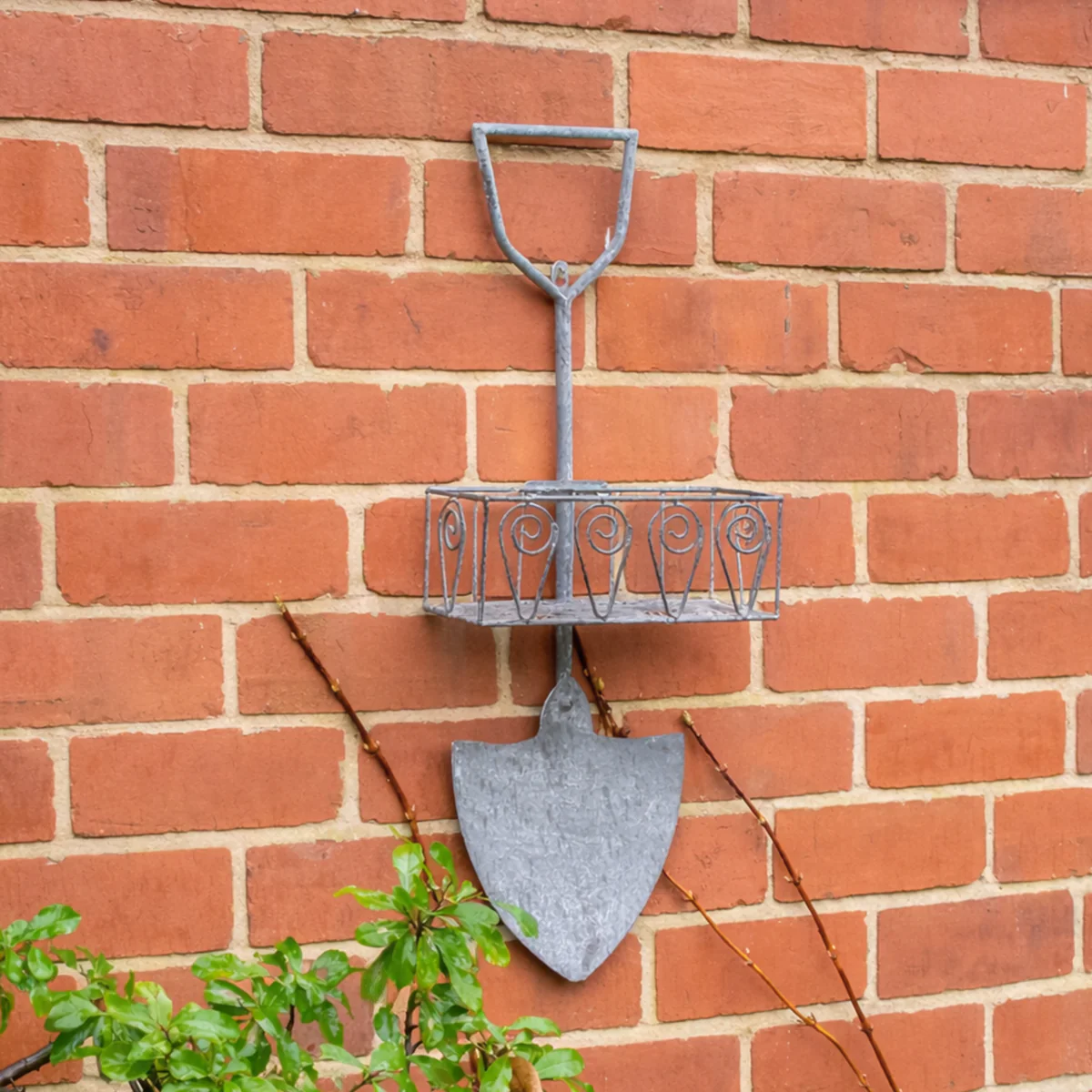 Rustic Shovel Style Metal Hanging Planter Pot - Image 4