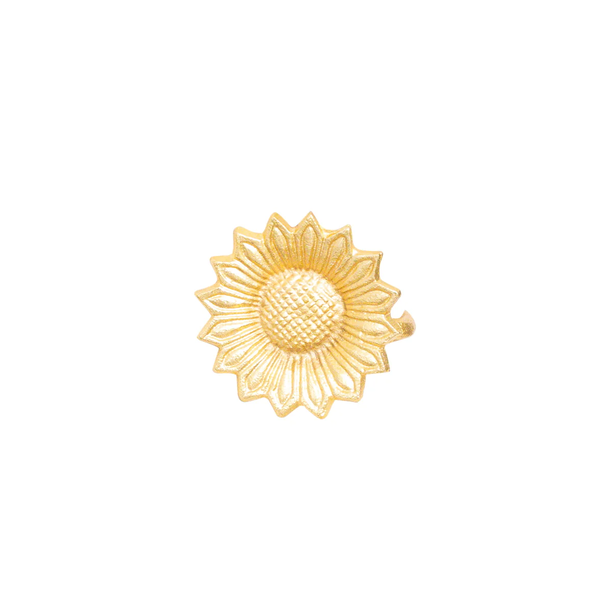 Set of 2 Gold Metal Sunflower Wall Mounted Tie Backs - Image 6