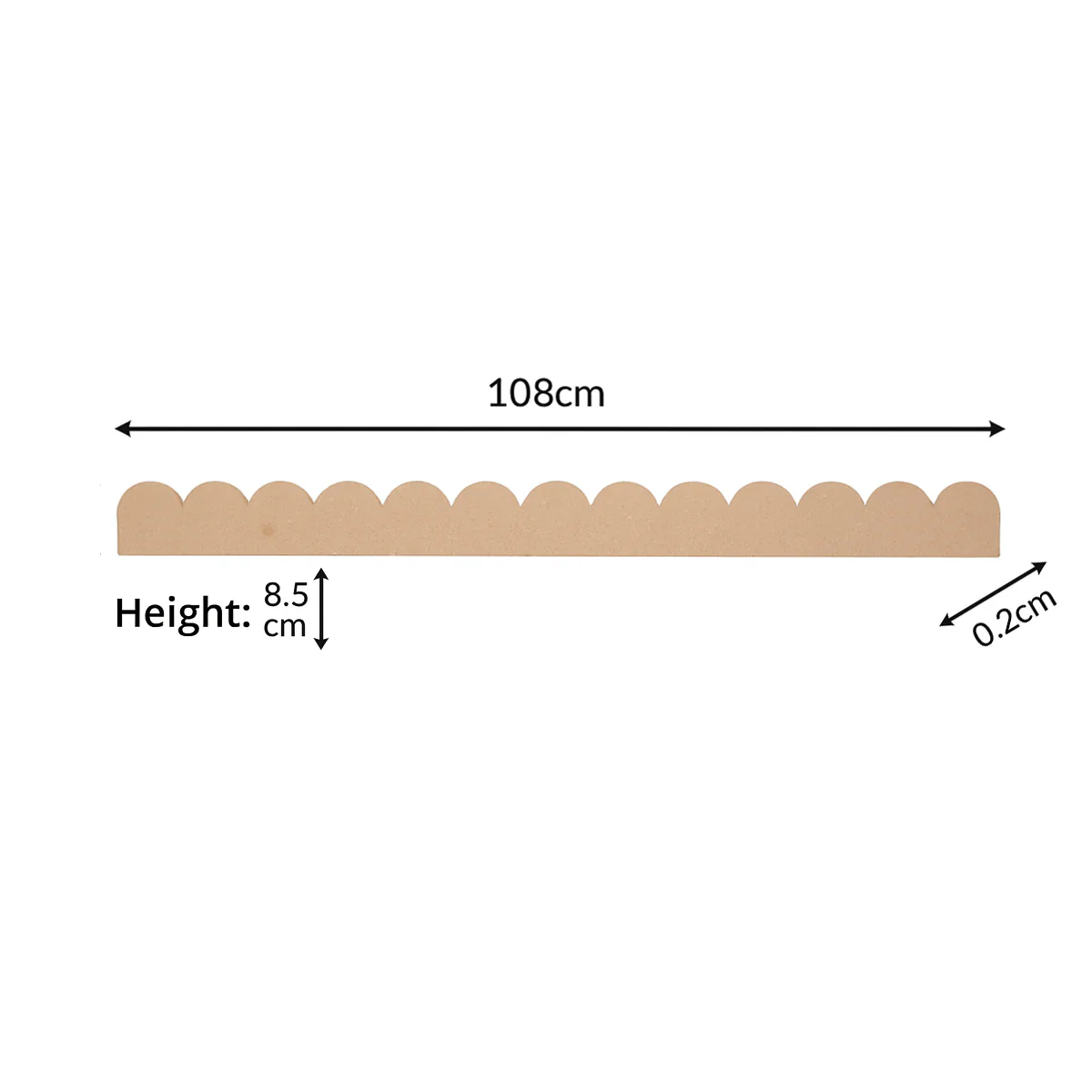 Set of 2 Large Scallop Decorative Wall Trims - 108cm - Image 8