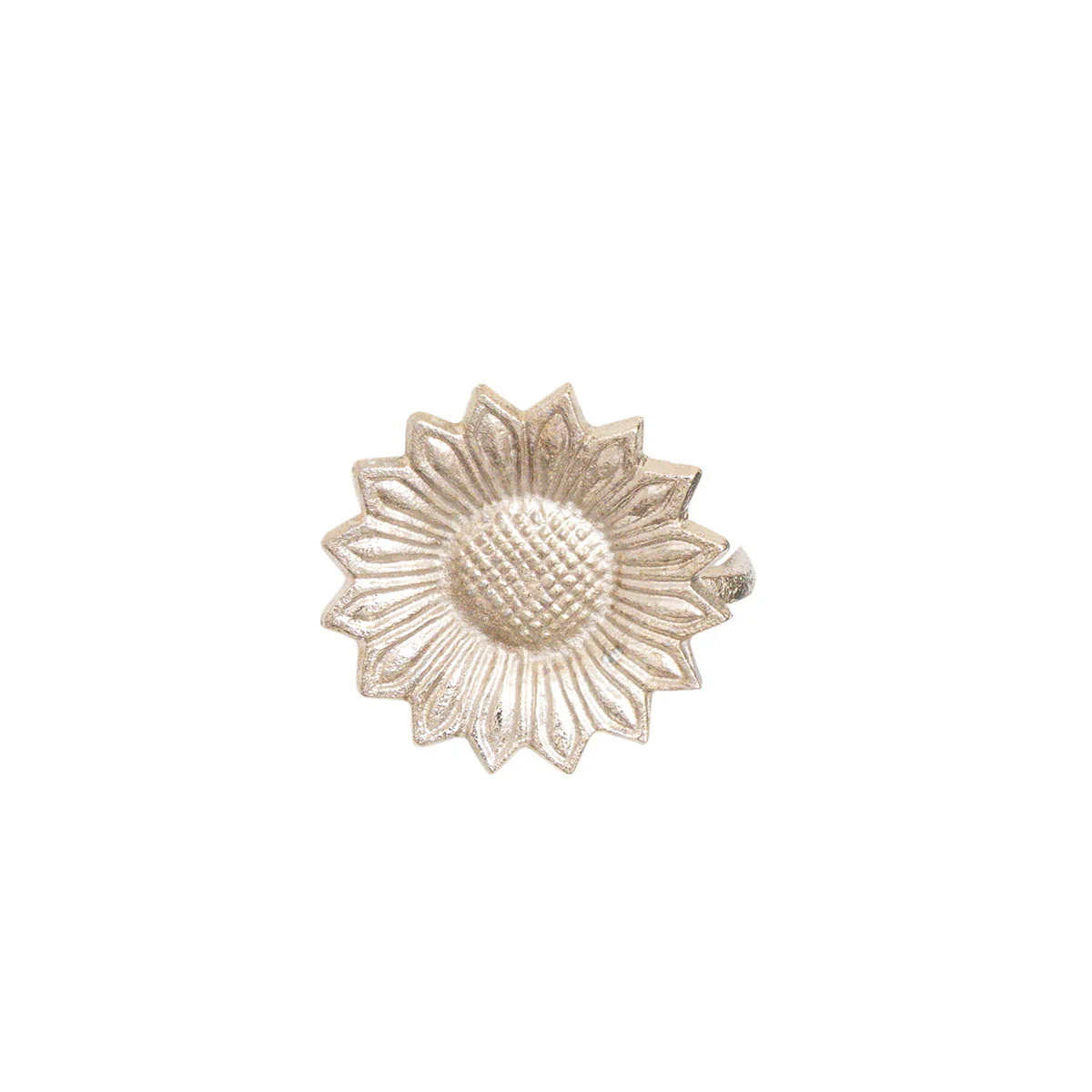 Set of 2 Silver Metal Sunflower Wall Mounted Tie Backs - Image 6
