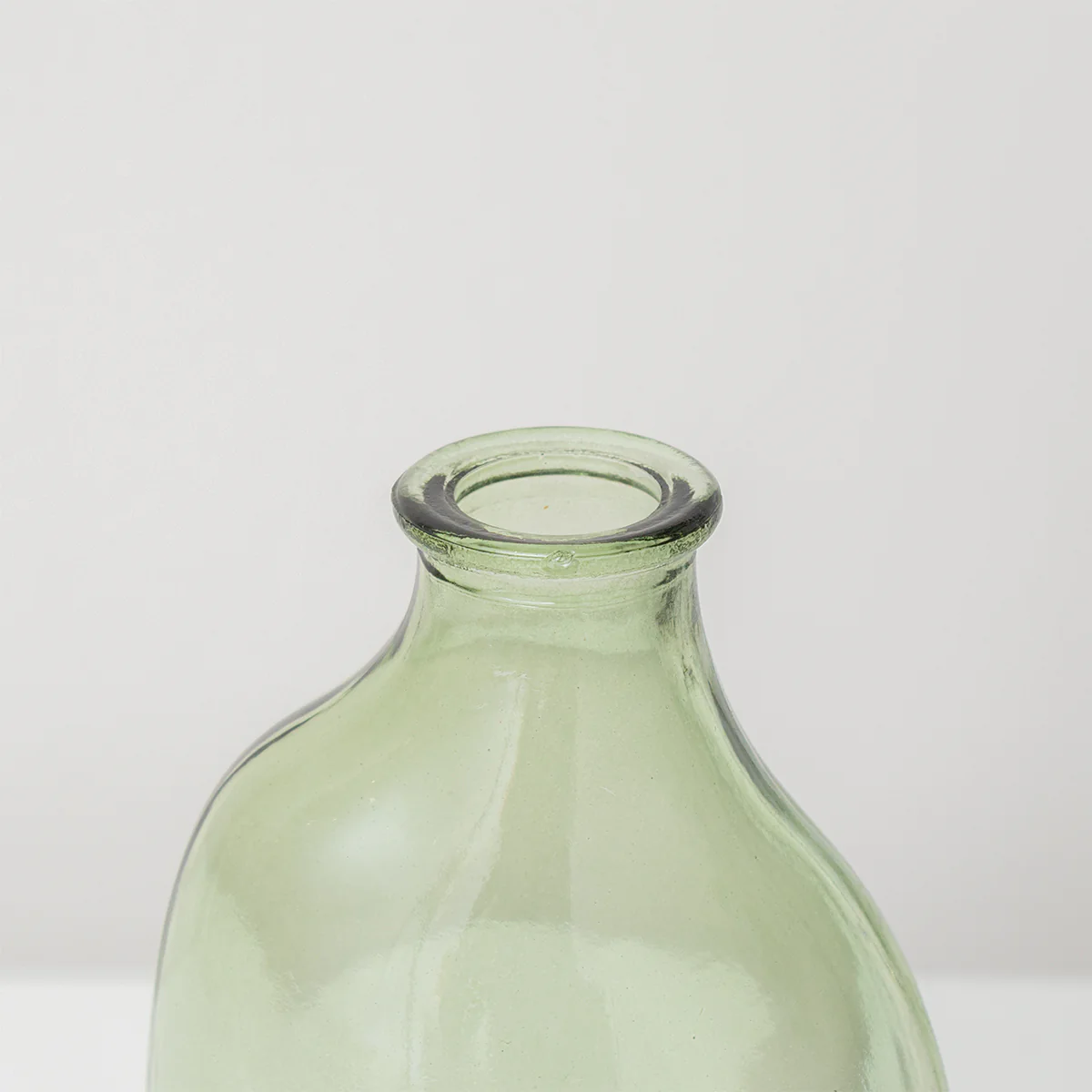 Set Of 3 Green & Pink Glass Vases - Image 3