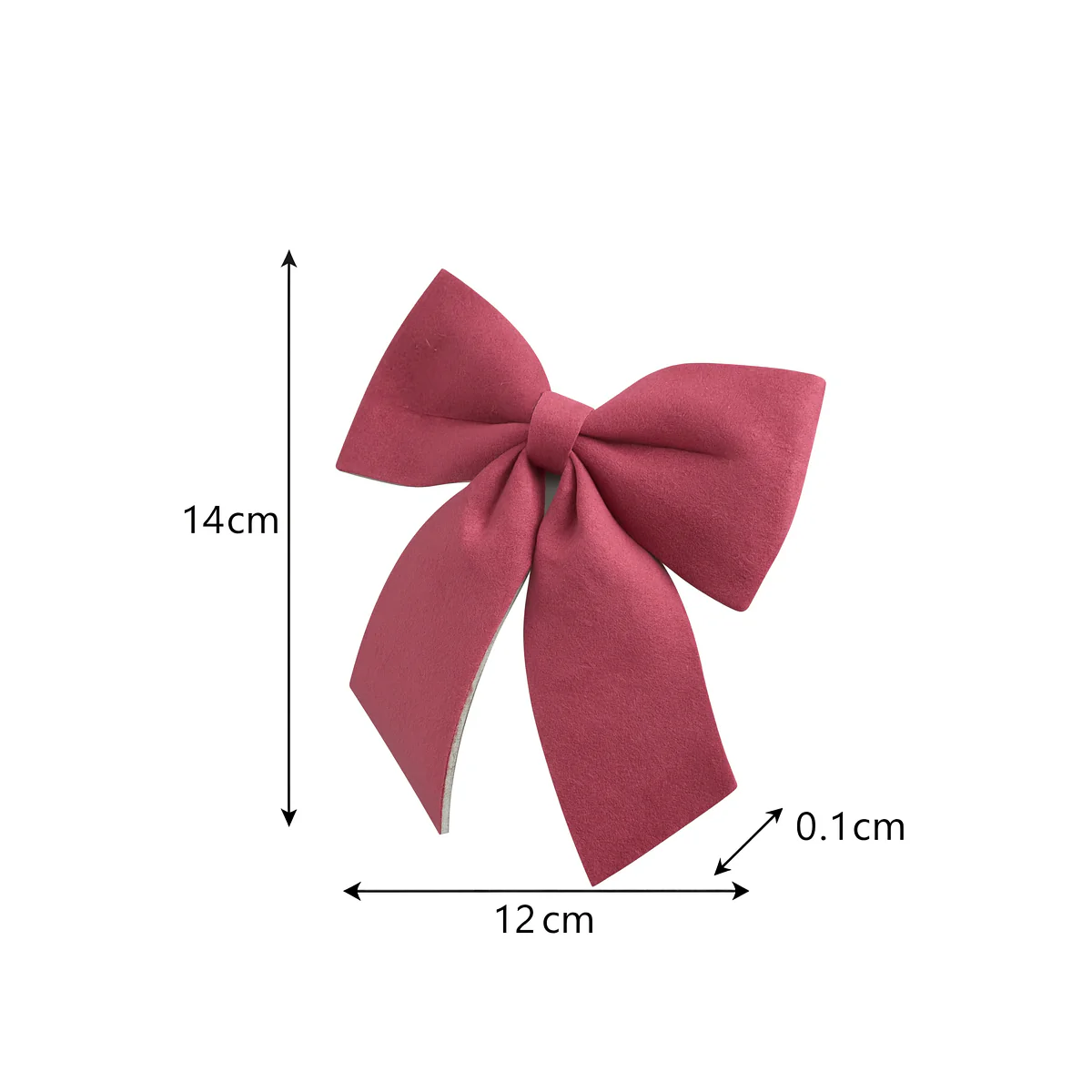 Set of 4 Dark Red Velvet Christmas Bows - Image 5