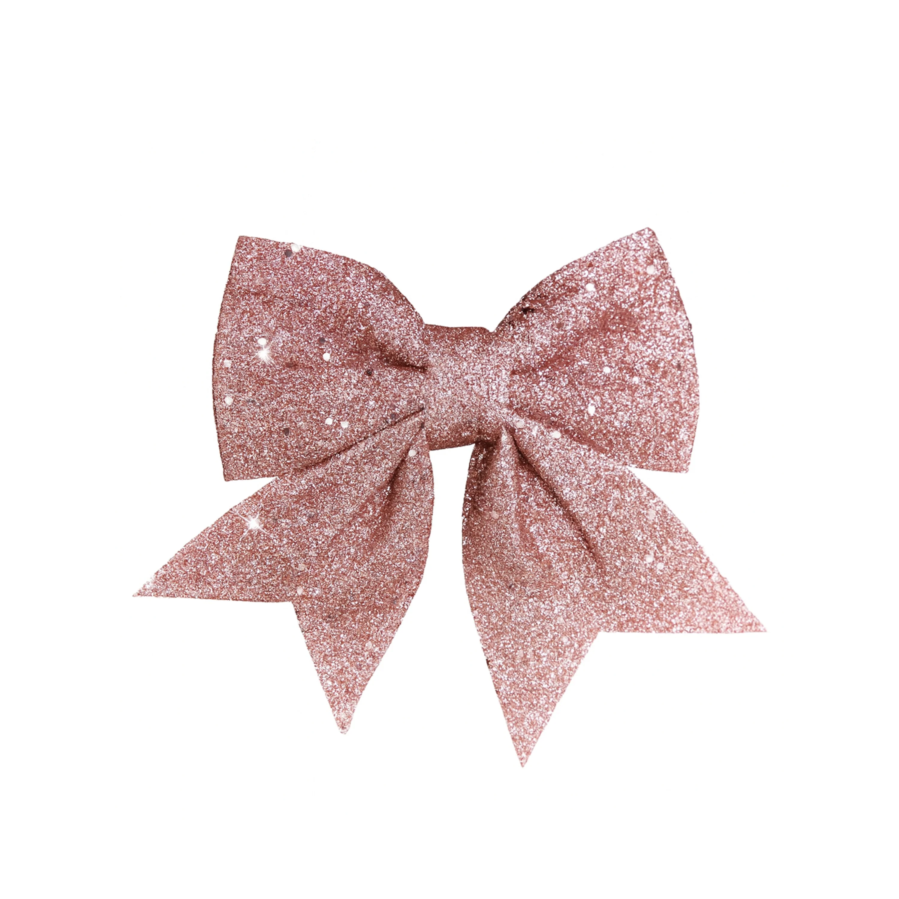 Set of 4 Glitter Pink Christmas Bows - Image 6