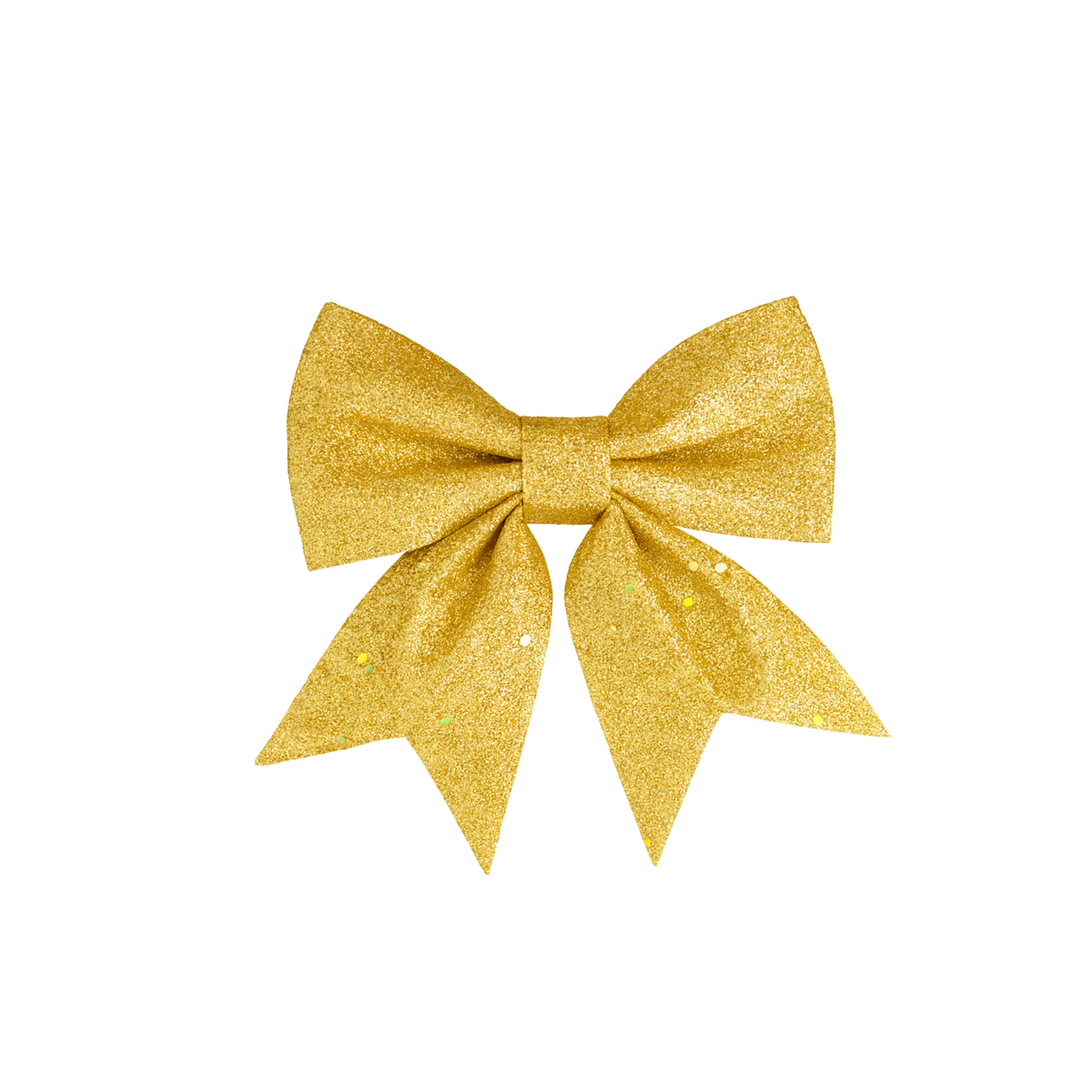 Set of 4 Gold Glitter Christmas Bows - Image 6