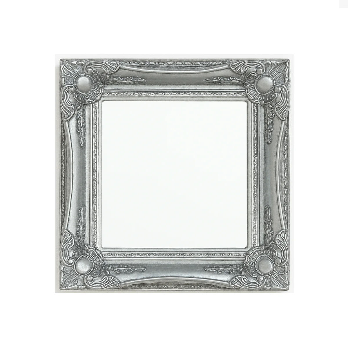 Set of 4 Ornate Silver Wall Mirrors With Bevelled Glass - Image 4