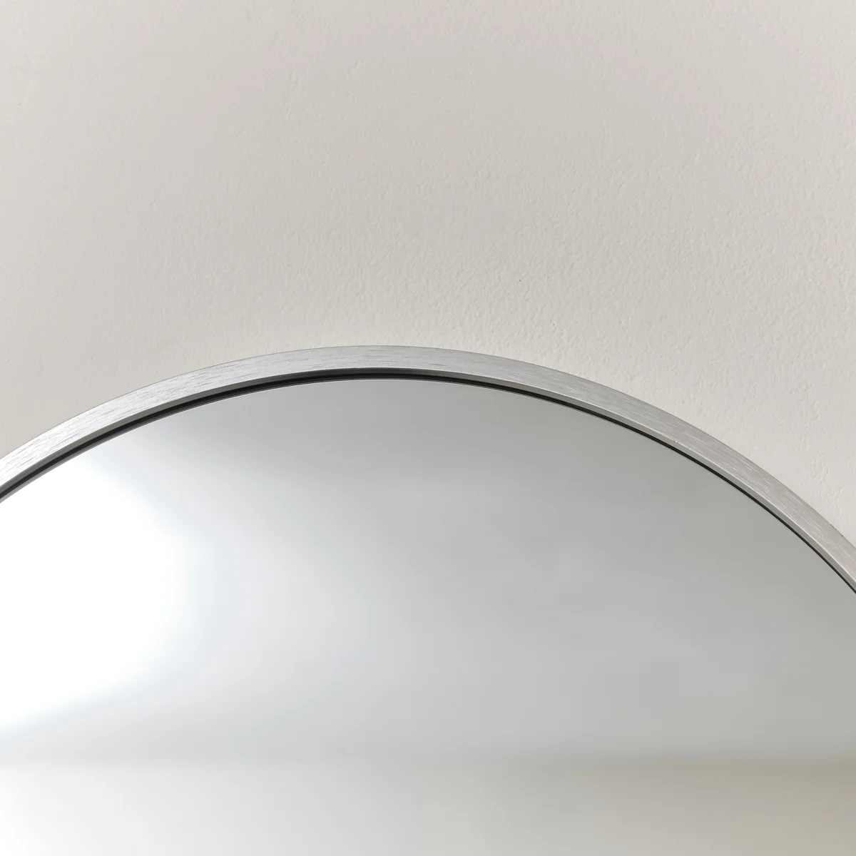 Silver Oval Framed Wall Mirror 140cm x 40cm - Image 3