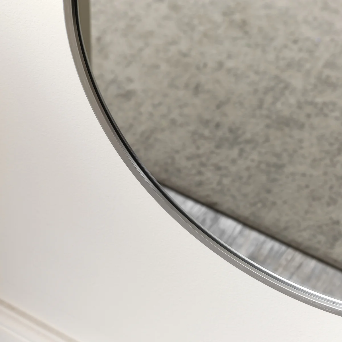 Silver Oval Framed Wall Mirror 140cm x 40cm - Image 4