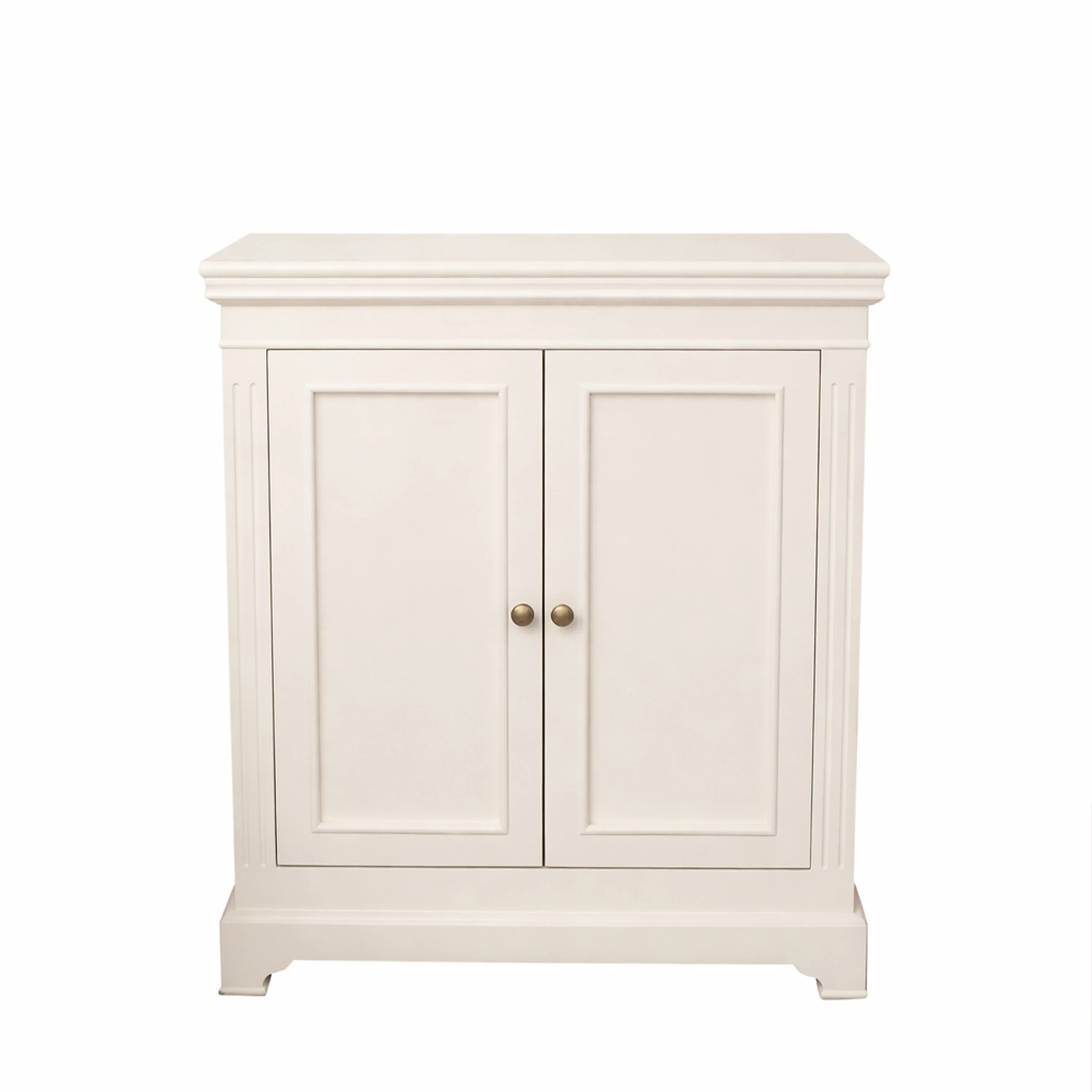 Slimline Two Door Shoe Cabinet With 3 Shelves - Daventry Ivory Range - Image 10