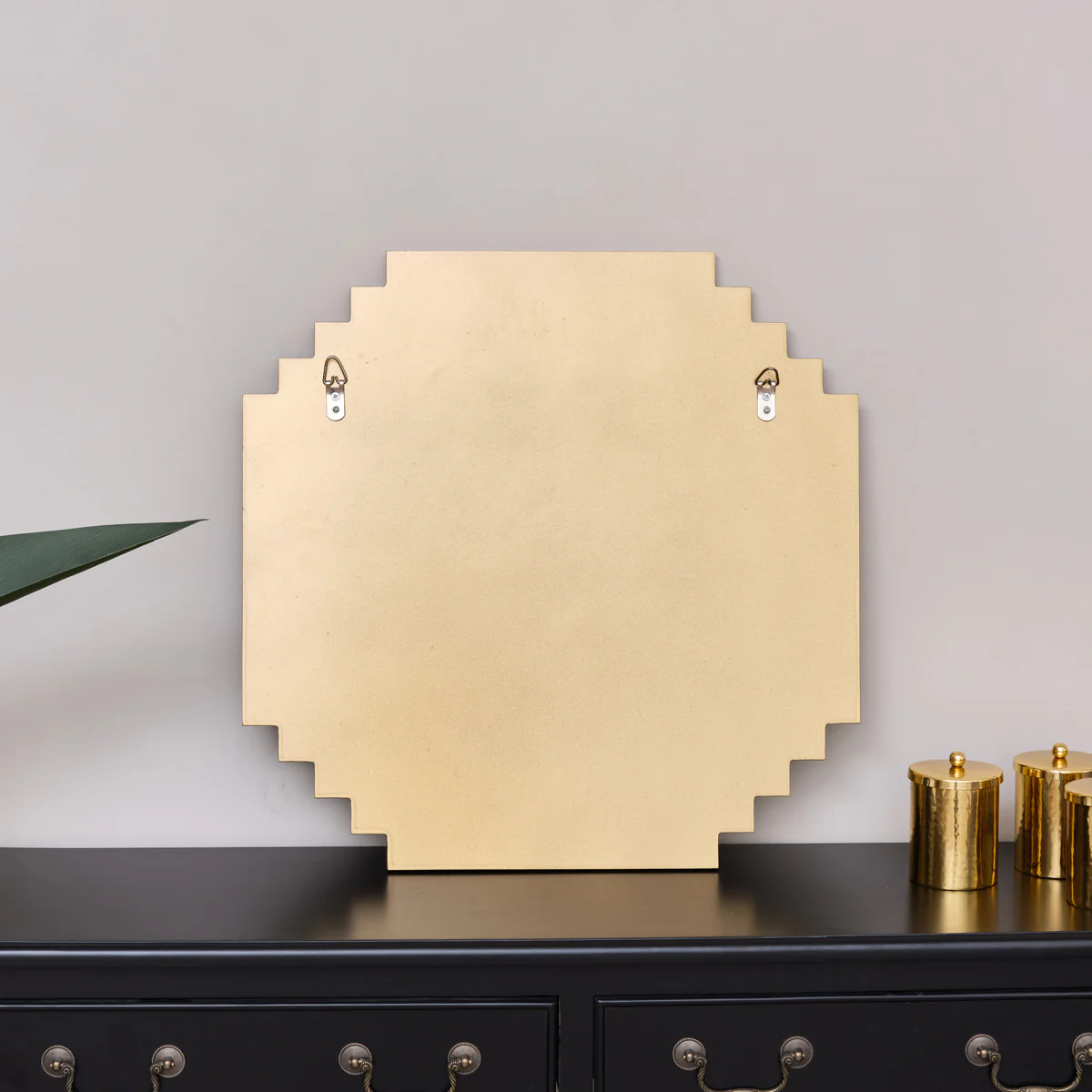 Square Gold Art Deco Fan Wall Mirror 55cm x 55cm - Image 6