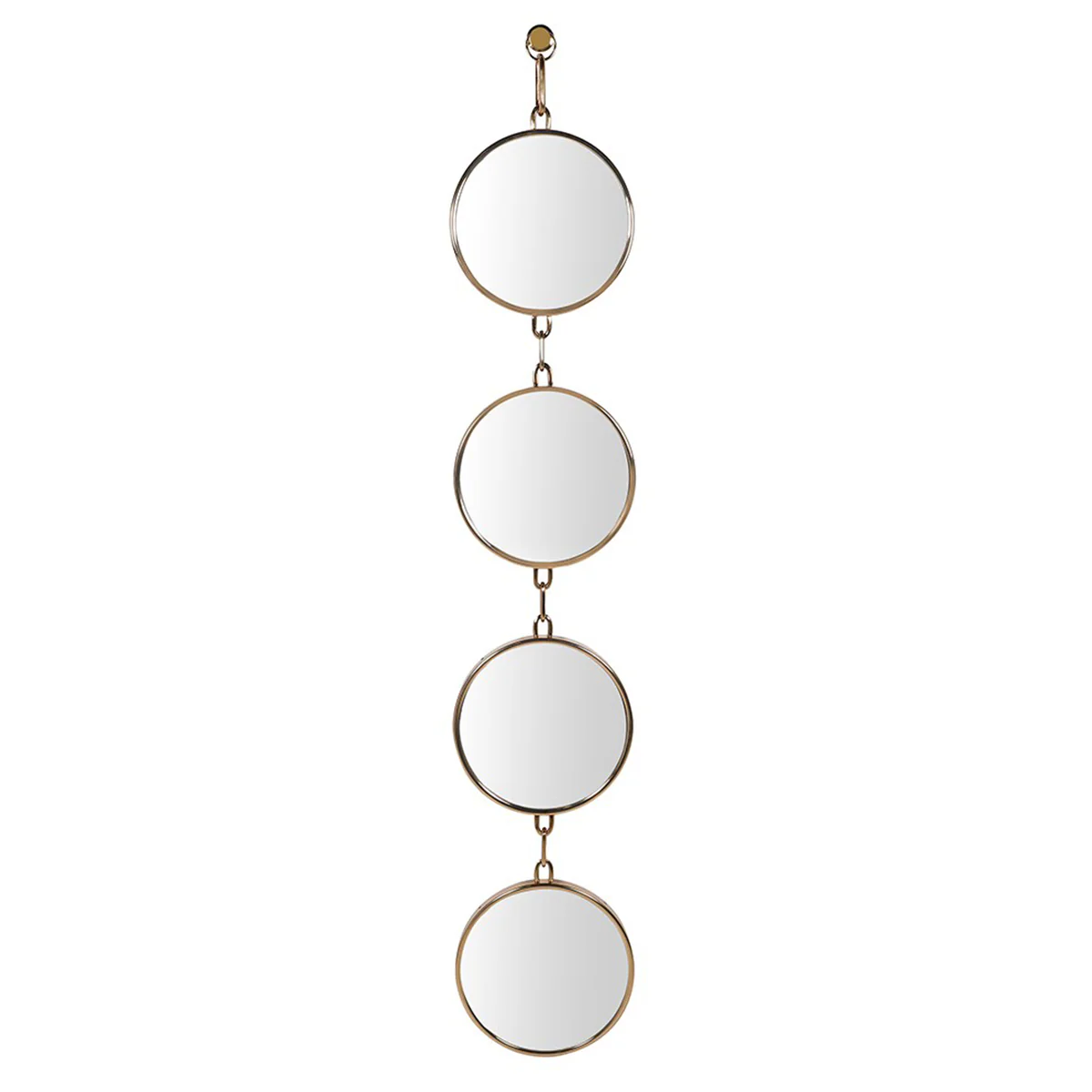Tall Gold Multi Circle Link Style Wall Mirror 170cm x 30cm - Image 4