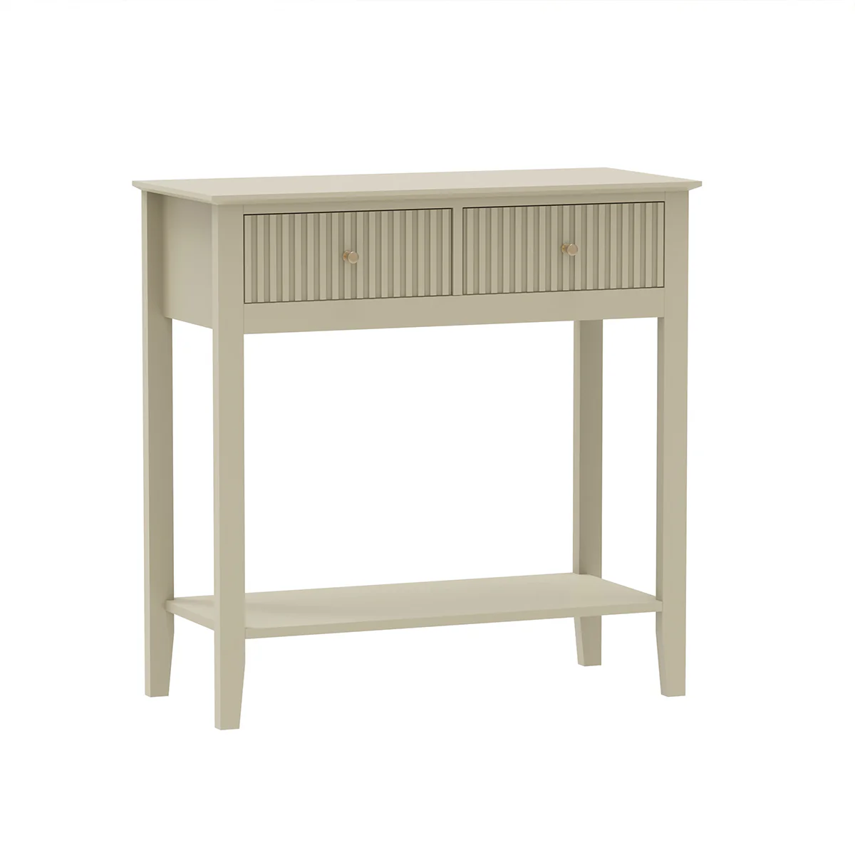 Taupe 2 Drawer Console / Dressing Table - Hales Taupe Range - Image 8