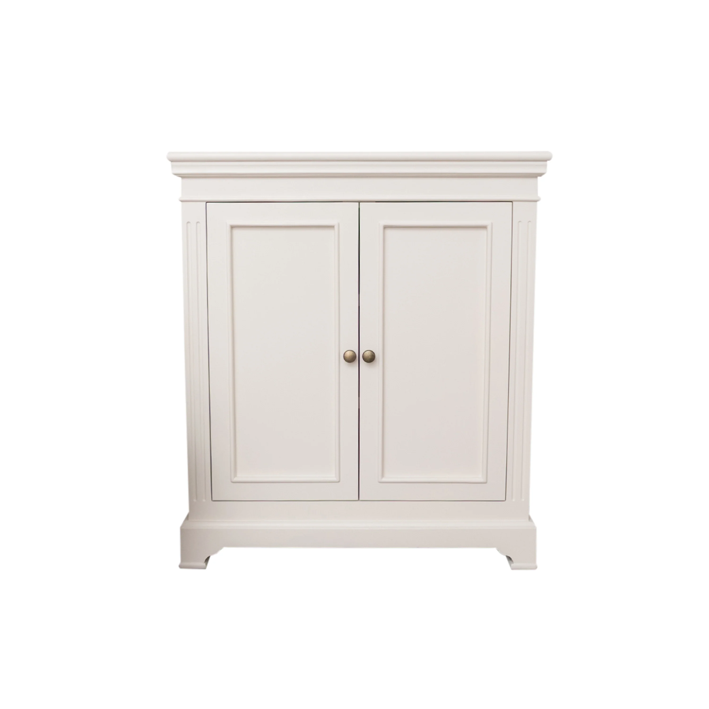 Two Door Small Sideboard/Shoe Cabinet with Two Shelves - Daventry Ivory Range - Image 10