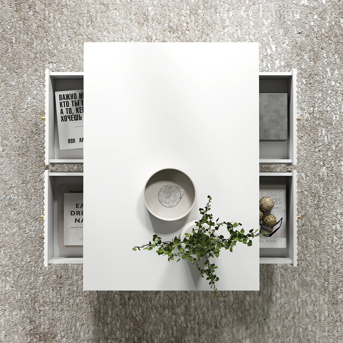 Two Drawer Coffee Table - Hales White Range - Image 5
