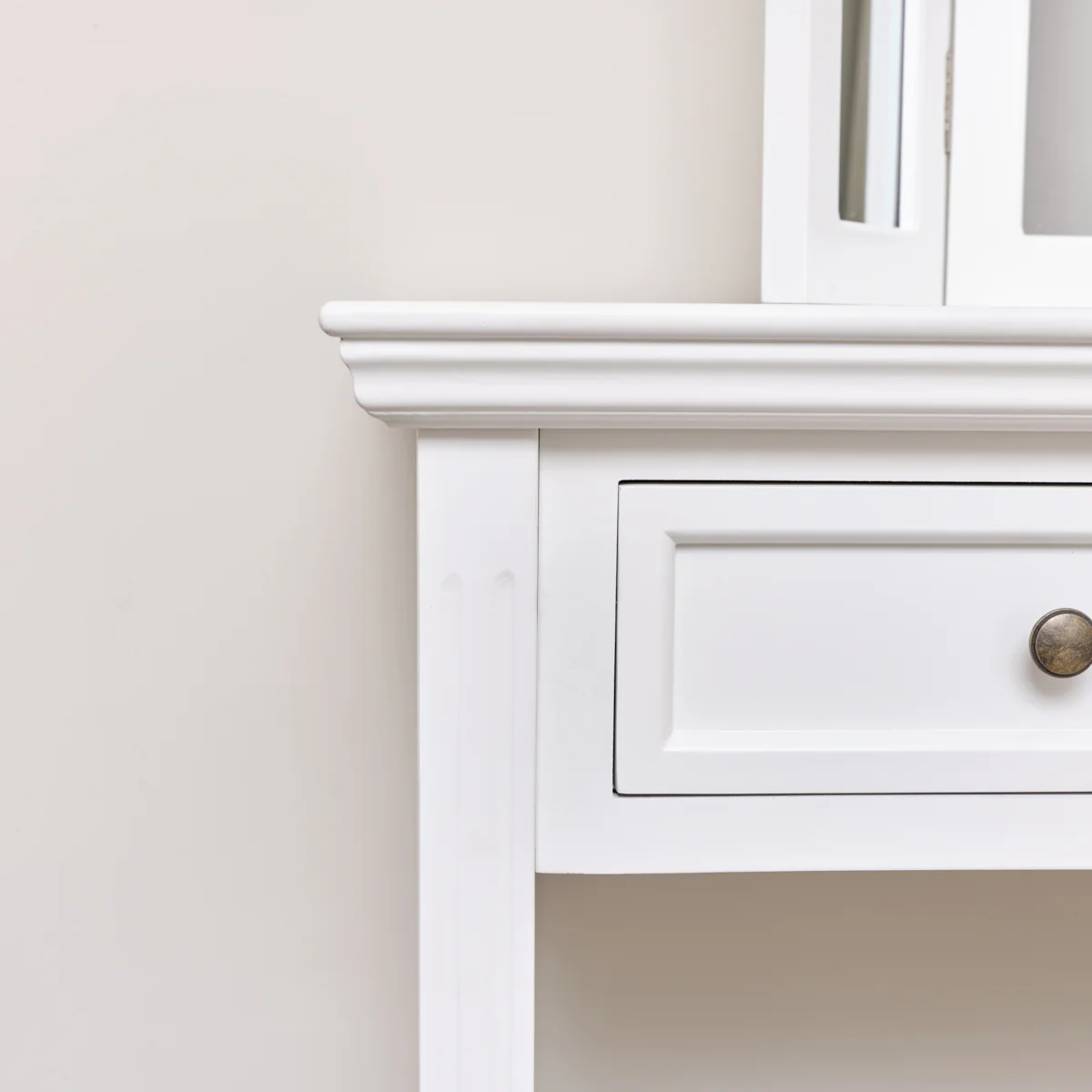 White 2 Drawer Console / Dressing Table - Daventry White Range - Image 6