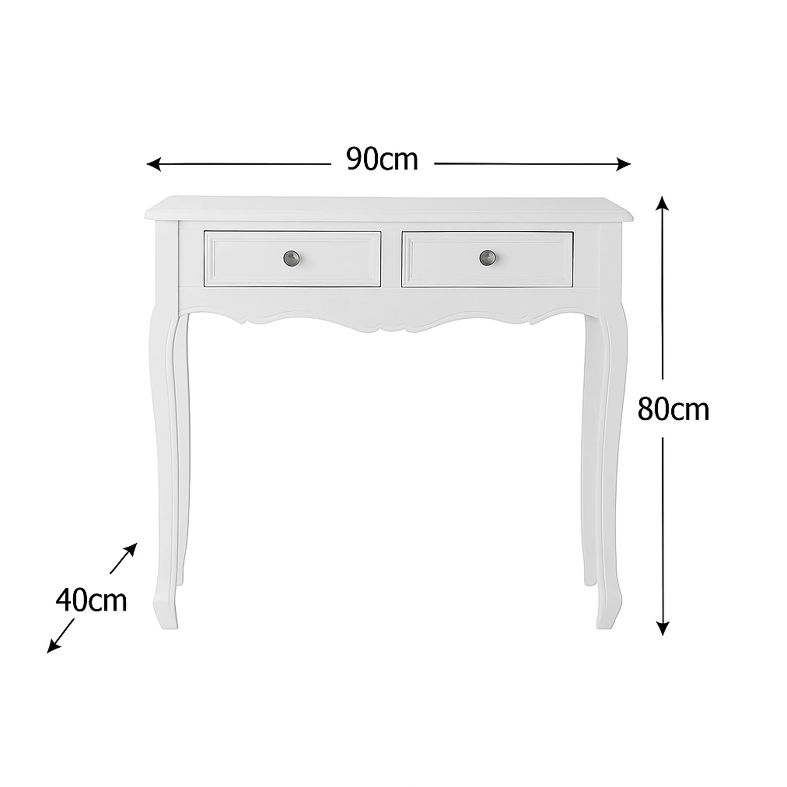 White Console / Dressing Table - Victoria Range - Image 5