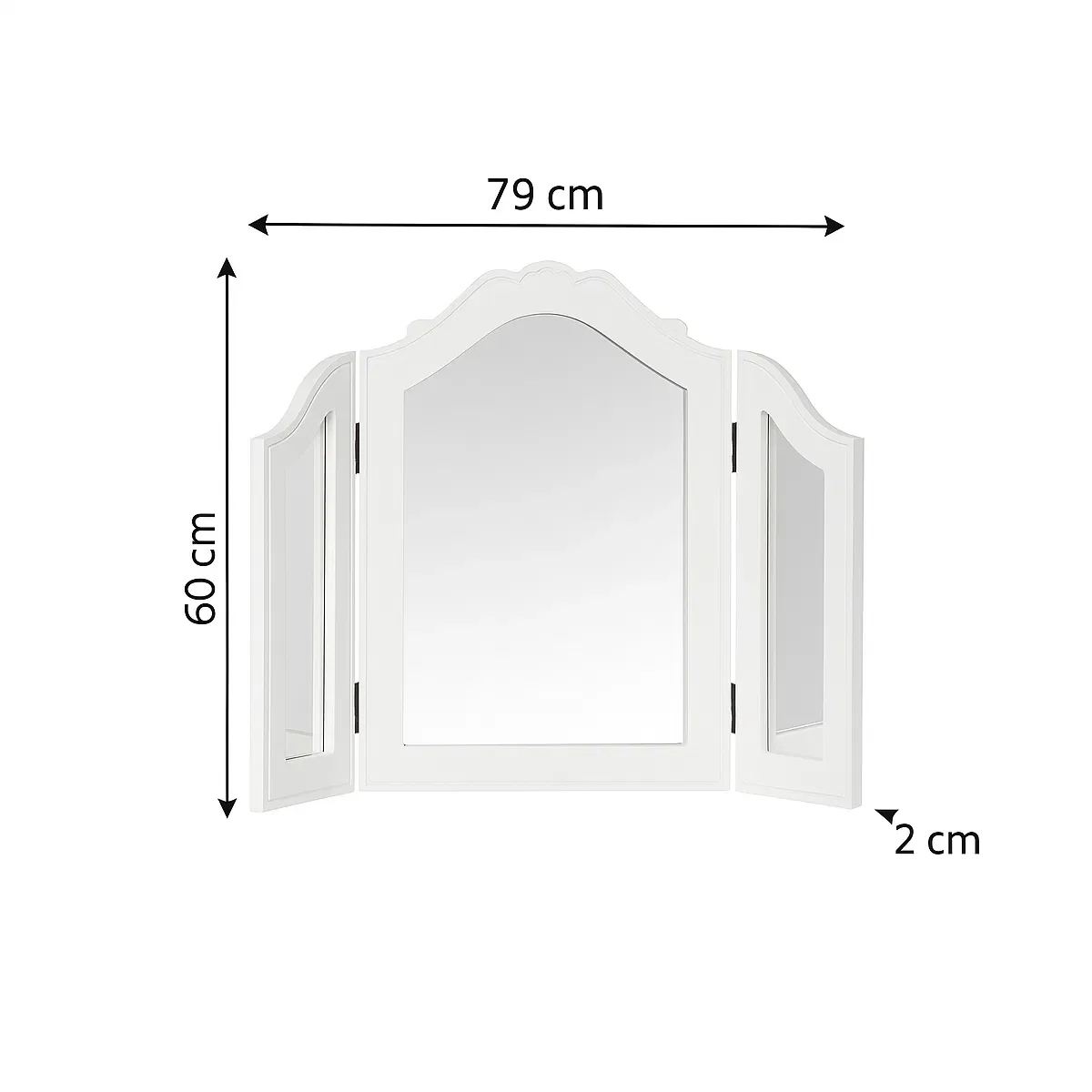 White Dressing Table & Mirror Set - Victoria Range - Image 5