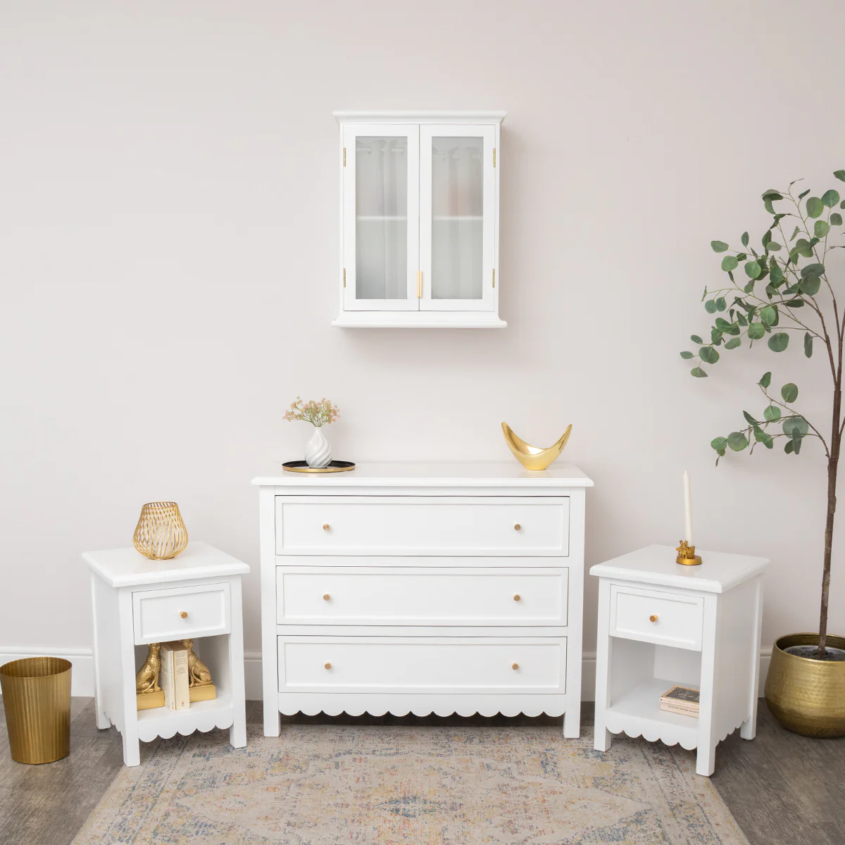 White Frosted Glass Wall Cabinet - Image 10