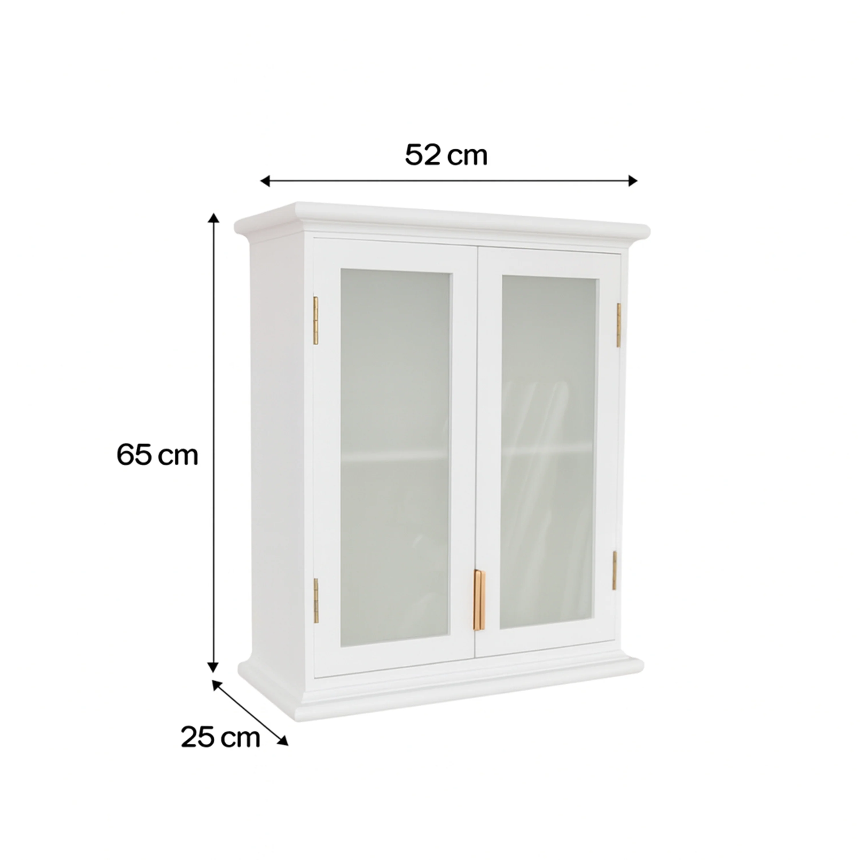 White Frosted Glass Wall Cabinet - Image 11