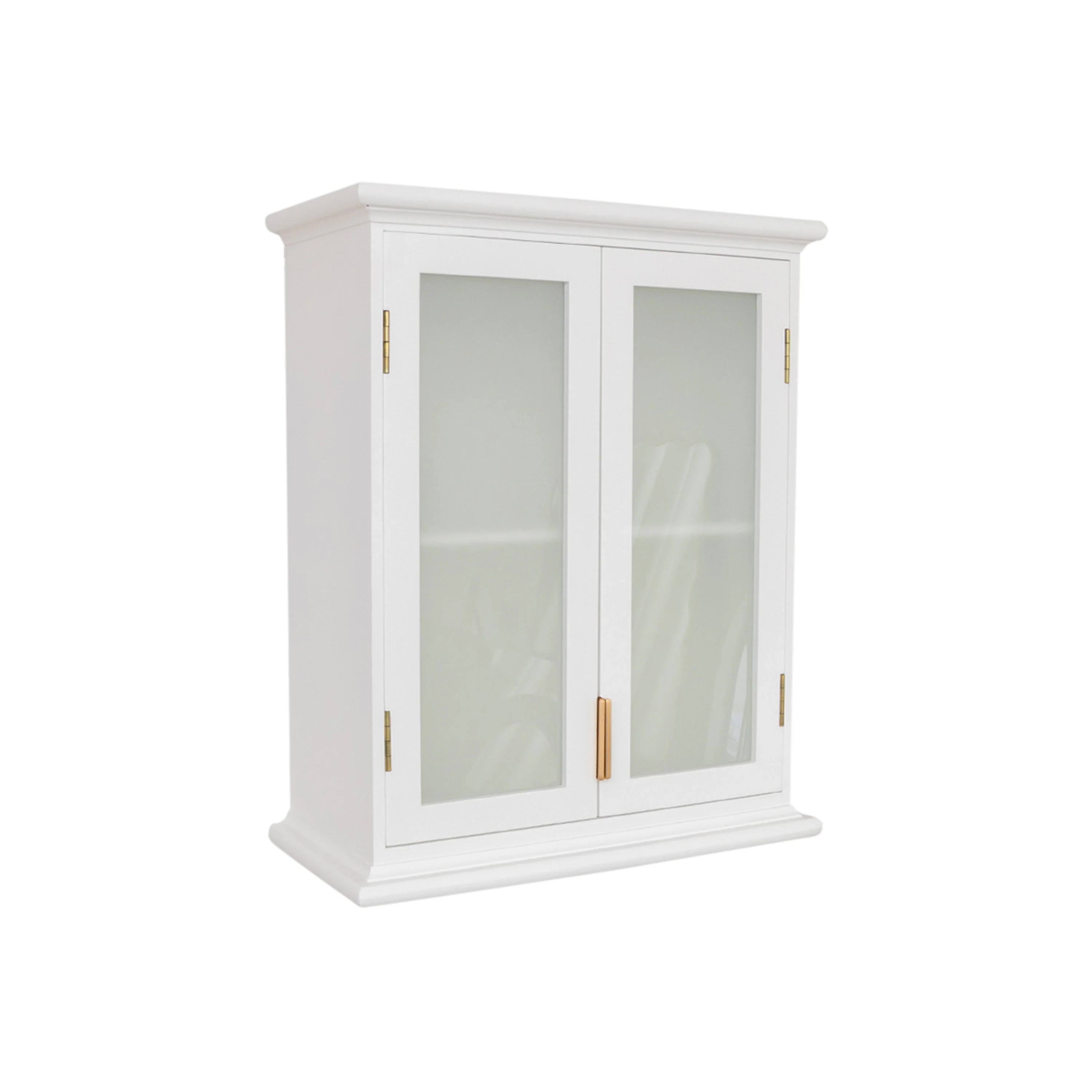 White Frosted Glass Wall Cabinet - Image 12