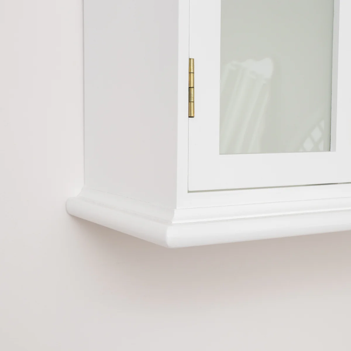 White Frosted Glass Wall Cabinet - Image 7