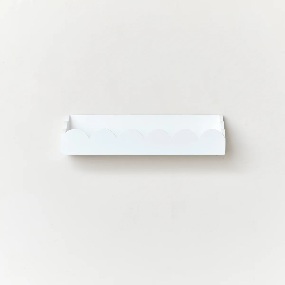 White Scalloped Wall Storage Shelf - 40cm - Image 4
