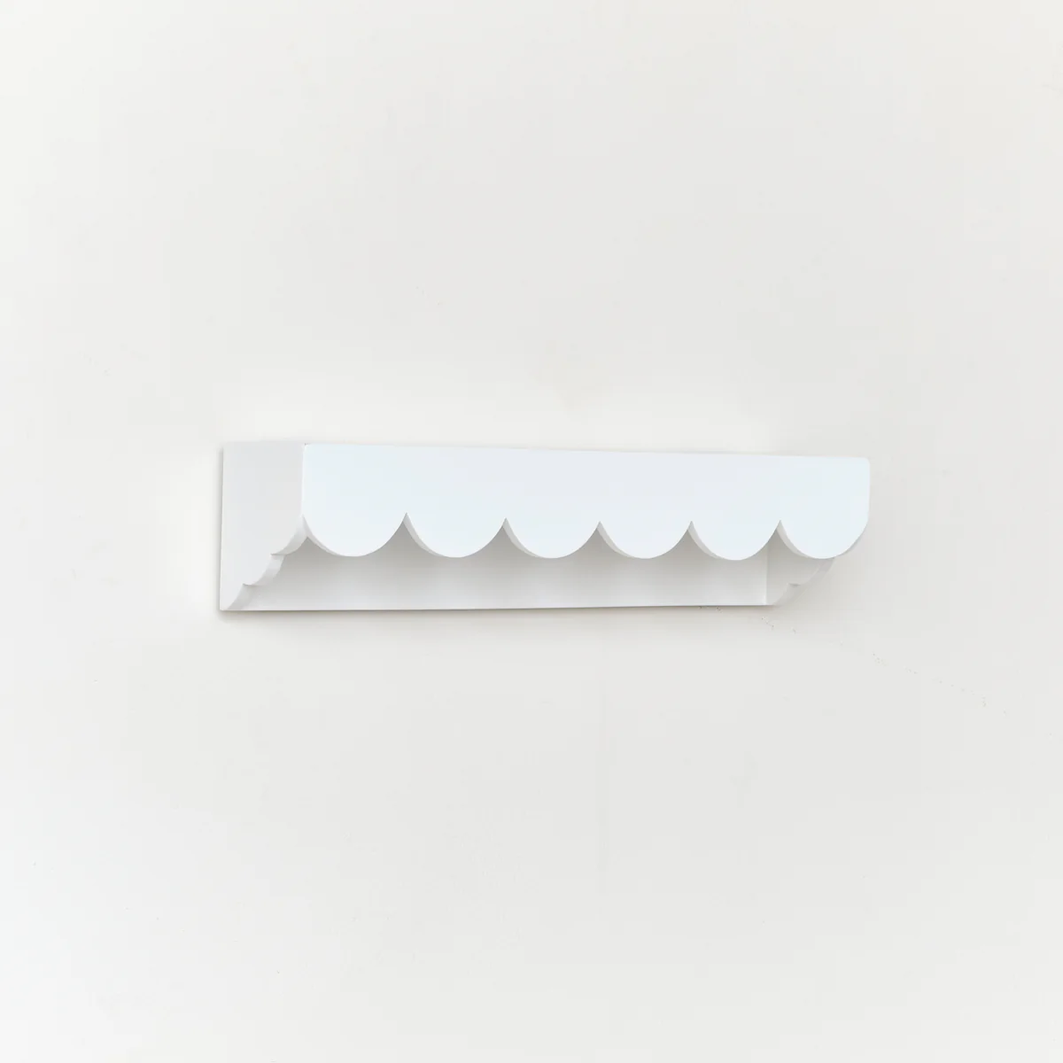 White Scalloped Wall Storage Shelf - 40cm - Image 5