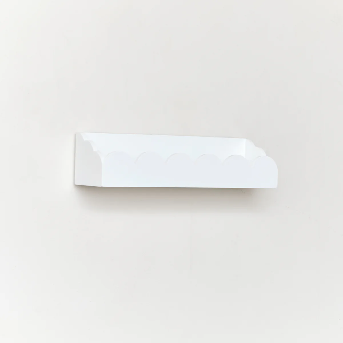 White Scalloped Wall Storage Shelf - 40cm - Image 6