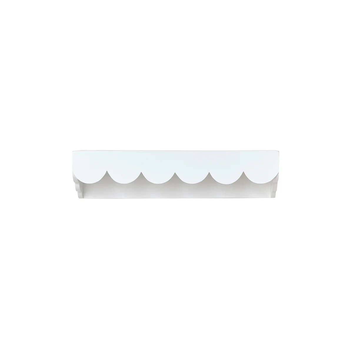 White Scalloped Wall Storage Shelf - 40cm - Image 8