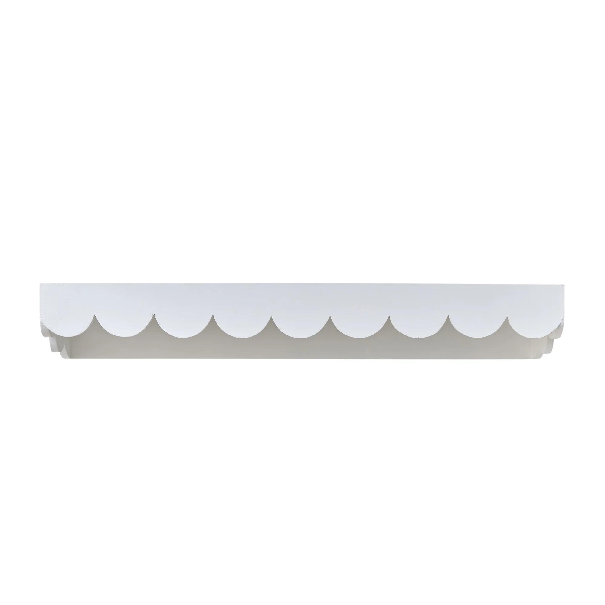 Large White Scalloped Wall Storage Shelf - 61cm - Image 10