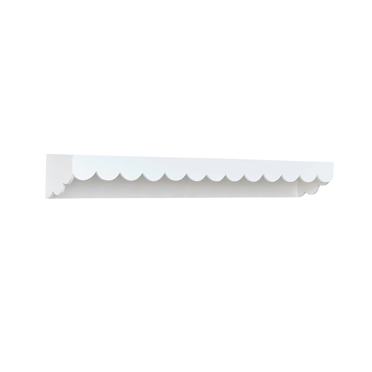 Extra Large White Scalloped Wall Storage Shelf - 90cm - Image 8