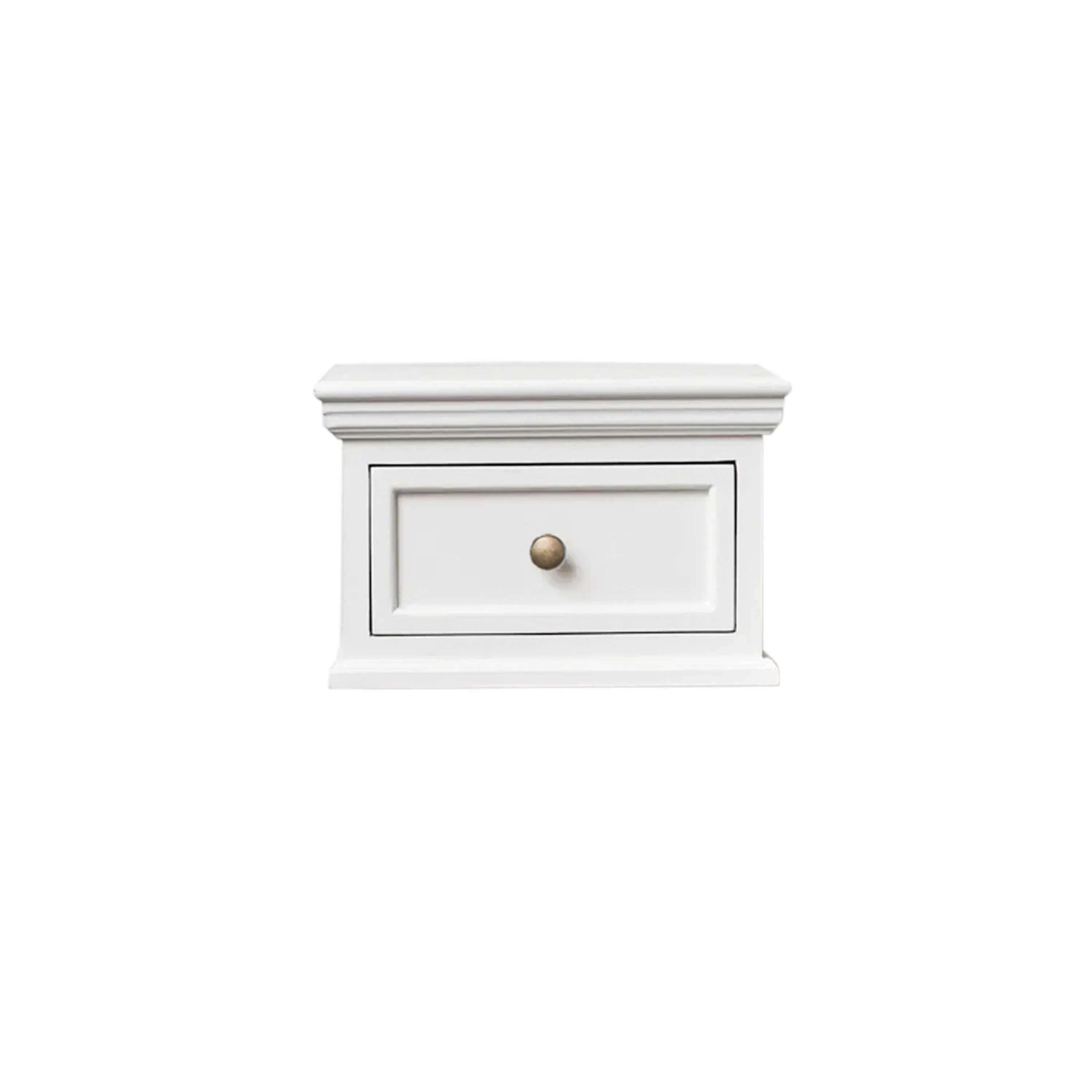 White Wall Mounted Bedside Table - Daventry White Range - Image 6