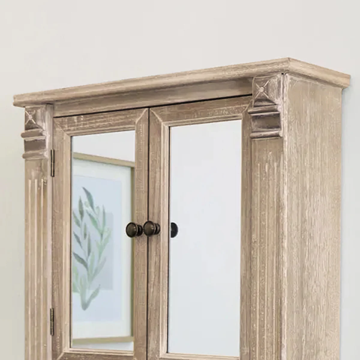 Wooden Mirrored Bathroom Cabinet - Image 3