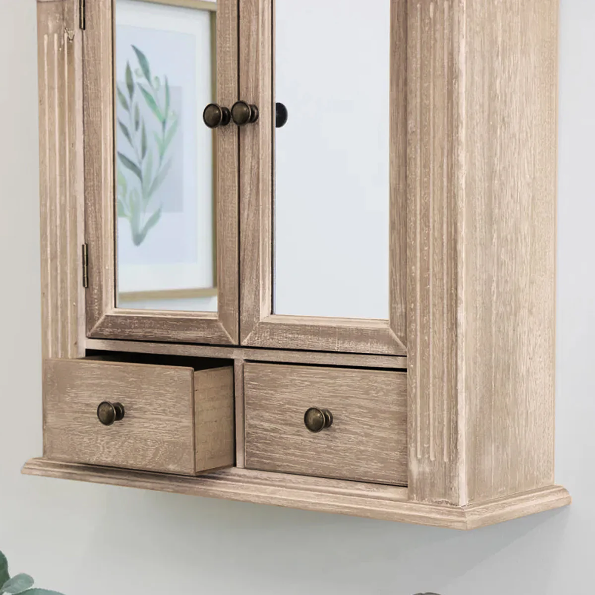 Wooden Mirrored Bathroom Cabinet - Image 4
