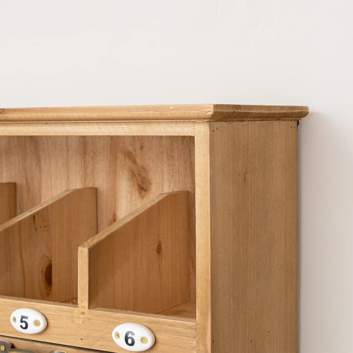 Wooden Wall Mounted Cupboard with hooks - Image 3