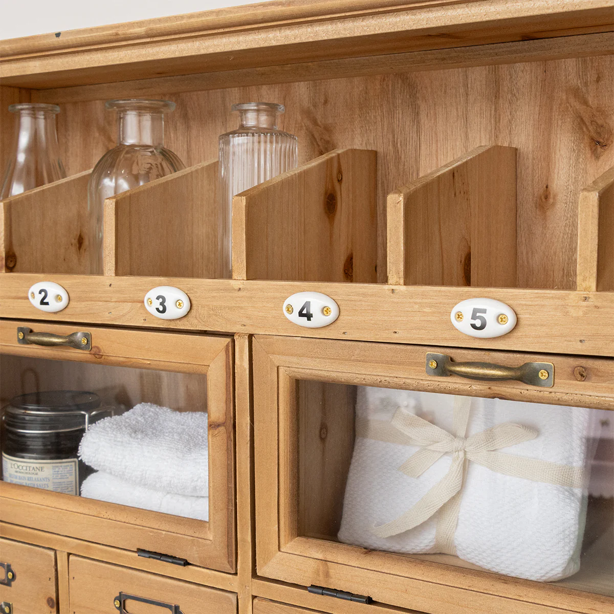Wooden Wall Mounted Cupboard with hooks - Image 4